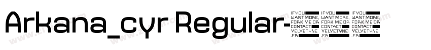 Arkana_cyr Regular字体转换